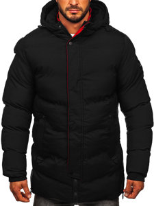 Bolf Herren Gepolsterte Winterjacke Parka Schwarz  7330