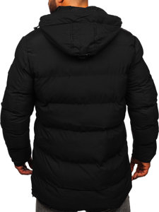 Bolf Herren Gepolsterte Winterjacke Parka Schwarz  7330