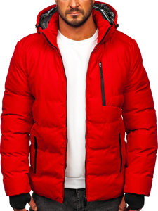 Bolf Herren Gepolsterte Winterjacke Rot  5M756