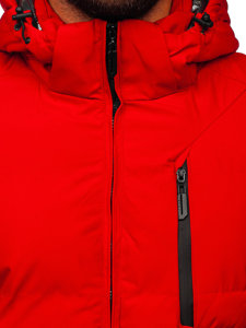 Bolf Herren Gepolsterte Winterjacke Rot  5M756