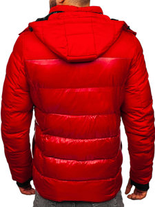 Bolf Herren Gepolsterte Winterjacke Rot  99527