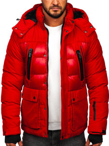 Bolf Herren Gepolsterte Winterjacke Rot  99527