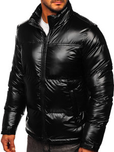 Bolf Herren Gepolsterte Winterjacke Schwarz  1188