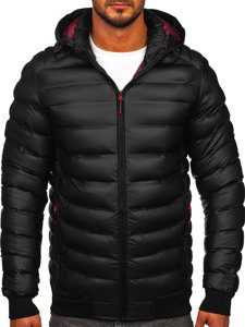 Bolf Herren Gepolsterte Winterjacke Schwarz  22M325