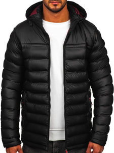 Bolf Herren Gepolsterte Winterjacke Schwarz  22M326