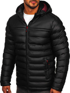 Bolf Herren Gepolsterte Winterjacke Schwarz  22M326