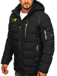 Bolf Herren Gepolsterte Winterjacke Schwarz  22M56