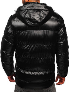 Bolf Herren Gepolsterte Winterjacke Schwarz 27M8105