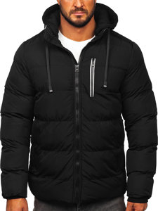 Bolf Herren Gepolsterte Winterjacke Schwarz 27M8112