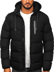 Bolf Herren Gepolsterte Winterjacke Schwarz 27M8112