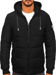 Bolf Herren Gepolsterte Winterjacke Schwarz  31M5023