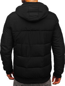 Bolf Herren Gepolsterte Winterjacke Schwarz  31M5023