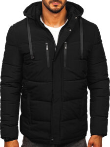 Bolf Herren Gepolsterte Winterjacke Schwarz 31M5027