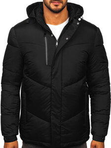 Bolf Herren Gepolsterte Winterjacke Schwarz 31M5033