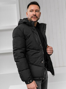 Bolf Herren Gepolsterte Winterjacke Schwarz  31M5035A1