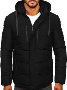 Bolf Herren Gepolsterte Winterjacke Schwarz  31M5052