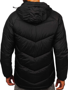 Bolf Herren Gepolsterte Winterjacke Schwarz  31M5058