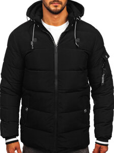 Bolf Herren Gepolsterte Winterjacke Schwarz 57M7502