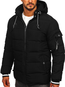 Bolf Herren Gepolsterte Winterjacke Schwarz 57M7502