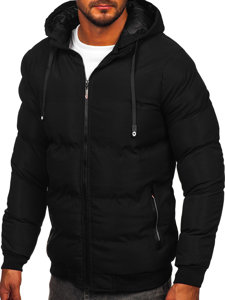 Bolf Herren Gepolsterte Winterjacke Schwarz  5M3125