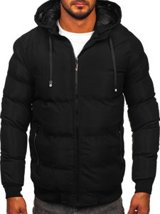 Bolf Herren Gepolsterte Winterjacke Schwarz  5M3125