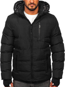 Bolf Herren Gepolsterte Winterjacke Schwarz 5M756