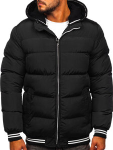 Bolf Herren Gepolsterte Winterjacke Schwarz  6883