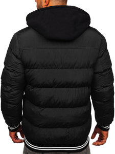 Bolf Herren Gepolsterte Winterjacke Schwarz  6883