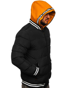 Bolf Herren Gepolsterte Winterjacke Schwarz  6900