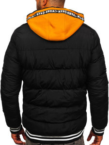 Bolf Herren Gepolsterte Winterjacke Schwarz  6900