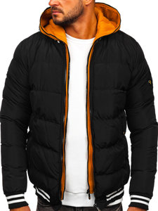 Bolf Herren Gepolsterte Winterjacke Schwarz  6900