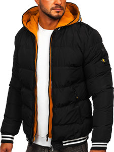 Bolf Herren Gepolsterte Winterjacke Schwarz  6900