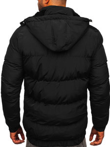 Bolf Herren Gepolsterte Winterjacke Schwarz  6904