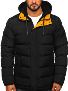 Bolf Herren Gepolsterte Winterjacke Schwarz  7145