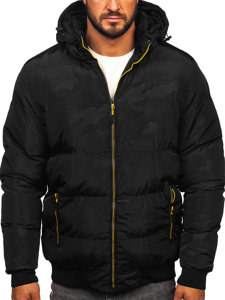 Bolf Herren Gepolsterte Winterjacke Schwarz  7270