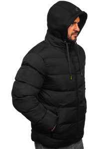 Bolf Herren Gepolsterte Winterjacke Schwarz  7325