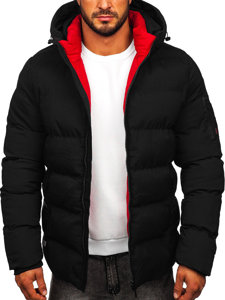 Bolf Herren Gepolsterte Winterjacke Schwarz  7338