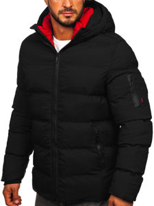 Bolf Herren Gepolsterte Winterjacke Schwarz  7338