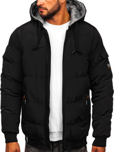 Bolf Herren Gepolsterte Winterjacke Schwarz  7408