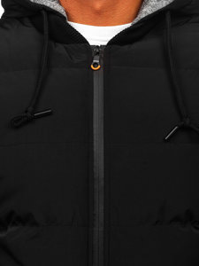 Bolf Herren Gepolsterte Winterjacke Schwarz  7408