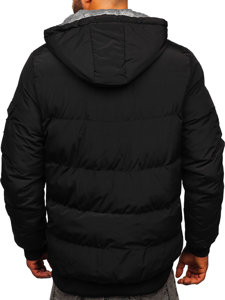 Bolf Herren Gepolsterte Winterjacke Schwarz  7408