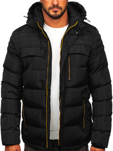 Bolf Herren Gepolsterte Winterjacke Schwarz  7M806