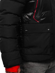 Bolf Herren Gepolsterte Winterjacke Schwarz 99527