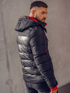 Bolf Herren Gepolsterte Winterjacke Schwarz 99527