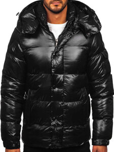 Bolf Herren Gepolsterte Winterjacke Schwarz  9970