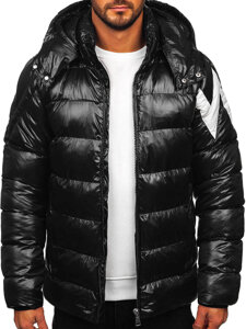 Bolf Herren Gepolsterte Winterjacke Schwarz  9981