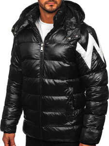 Bolf Herren Gepolsterte Winterjacke Schwarz  9981