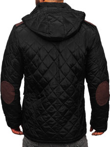 Bolf Herren Gepolsterte Winterjacke Schwarz A5618