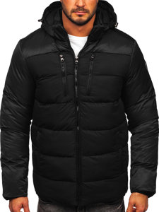 Bolf Herren Gepolsterte Winterjacke Schwarz  AB103