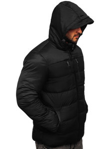 Bolf Herren Gepolsterte Winterjacke Schwarz  AB103